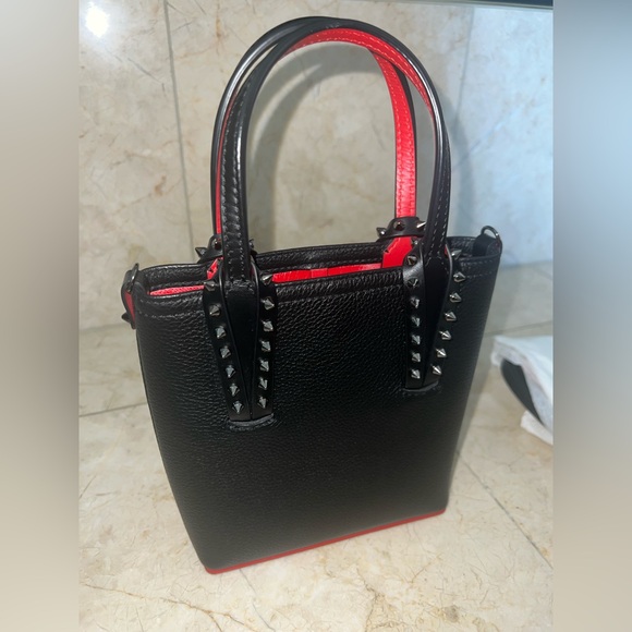 Christian Louboutin Cabata Mini Spiked Tote Black/Red | Sold Out Online | NWOT - Picture 8 of 12
